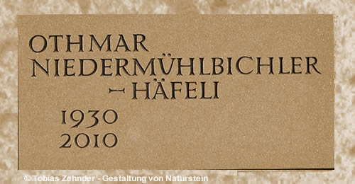 Urnenwandplatte in Aarau