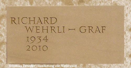 Urnenwandplatte in Aarau