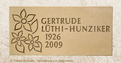 Urnenwandplatte in Buchs
