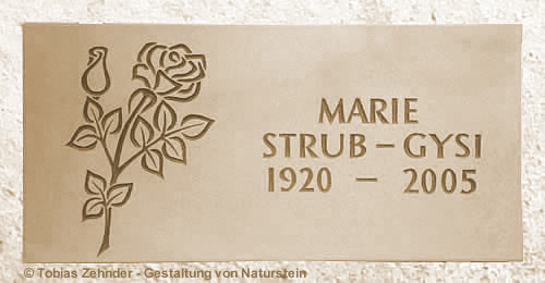 Urnenwandplatte in Buchs